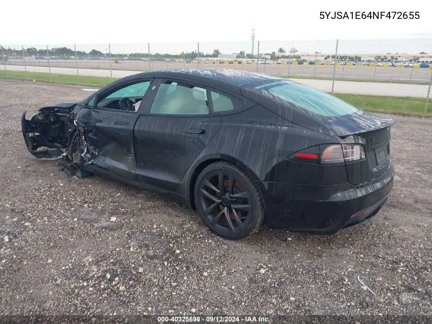 Auction sale of the 2022 Tesla Model S , vin: 5YJSA1E64NF472655, lot number: 40325698