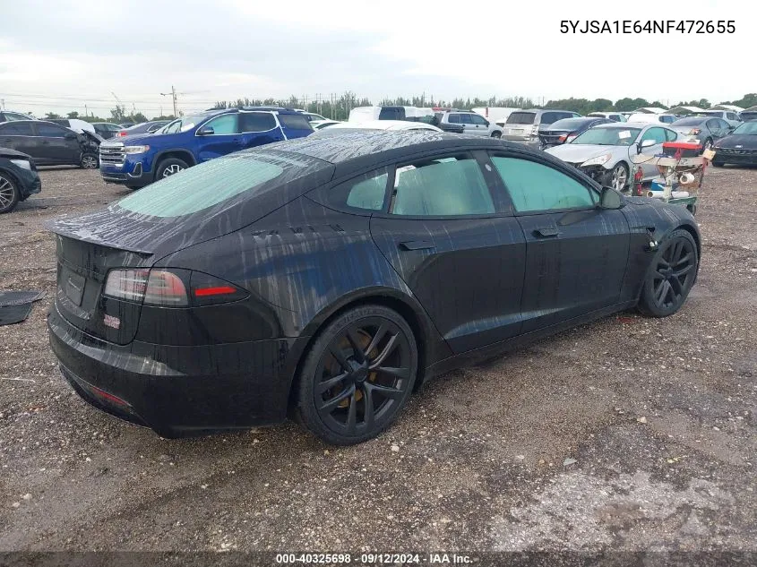 Auction sale of the 2022 Tesla Model S , vin: 5YJSA1E64NF472655, lot number: 40325698
