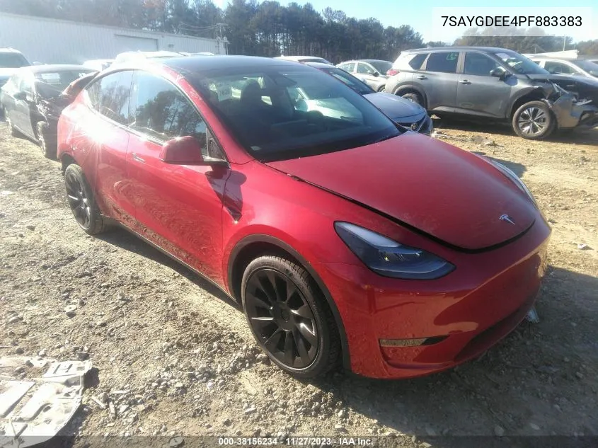 Auction sale of the 2023 Tesla Model Y , vin: 7SAYGDEE4PF883383, lot number: 38156234