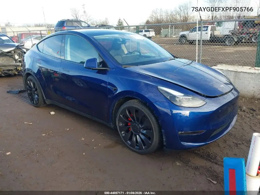 Auction sale of the 2023 Tesla Model Y , vin: 7SAYGDEFXPF905766, lot number: 44087171