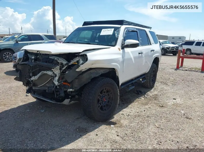 Auction sale of the 2019 Toyota 4Runner , vin: JTEBU5JR4K5655576, lot number: 42579831