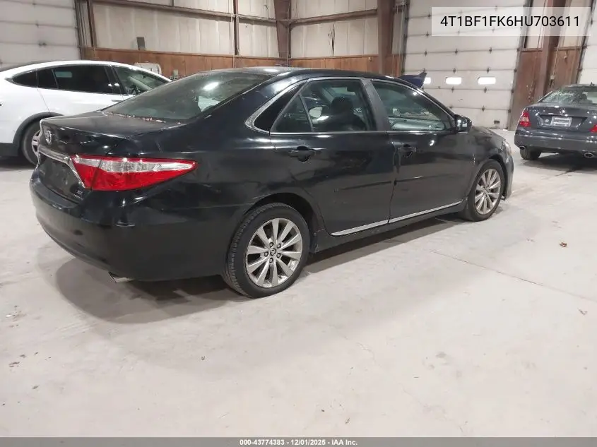 Auction sale of the 2017 Toyota Camry , vin: 4T1BF1FK6HU703611, lot number: 43774383
