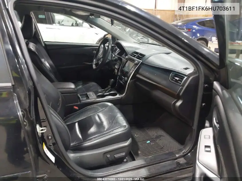 Auction sale of the 2017 Toyota Camry , vin: 4T1BF1FK6HU703611, lot number: 43774383