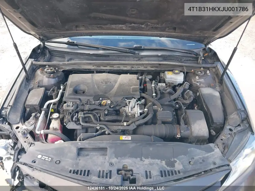 Auction sale of the 2018 Toyota Camry , vin: 4T1B31HKXJU001786, lot number: 12436181