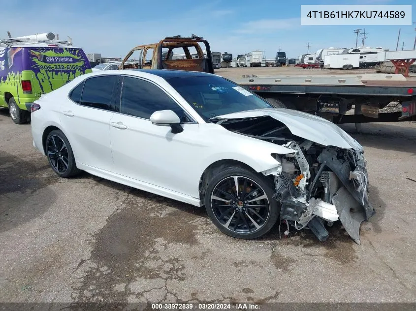Auction sale of the 2019 Toyota Camry , vin: 4T1B61HK7KU744589, lot number: 38972839