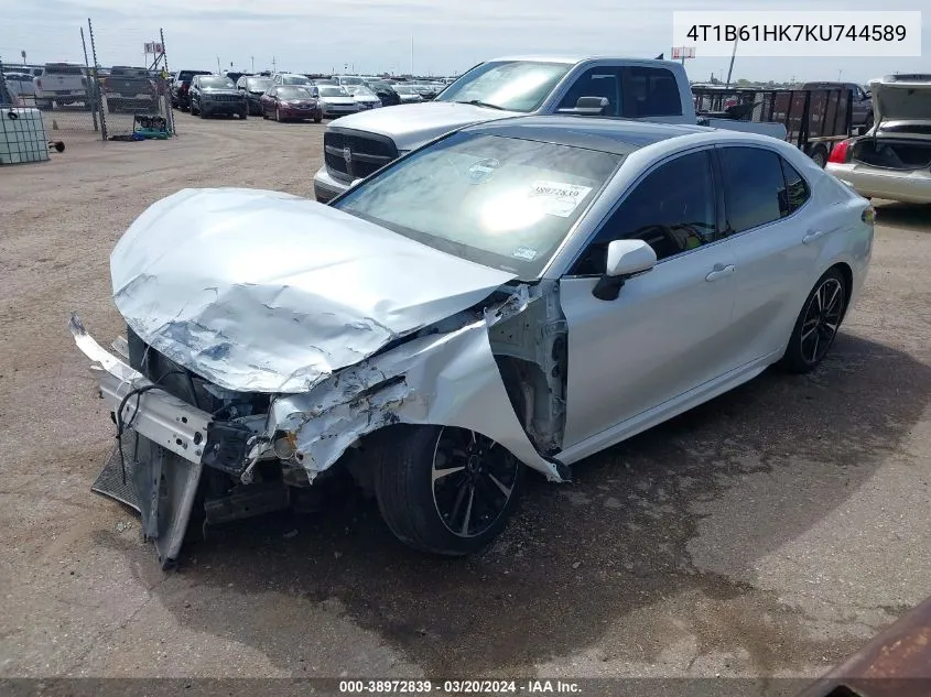 Auction sale of the 2019 Toyota Camry , vin: 4T1B61HK7KU744589, lot number: 38972839