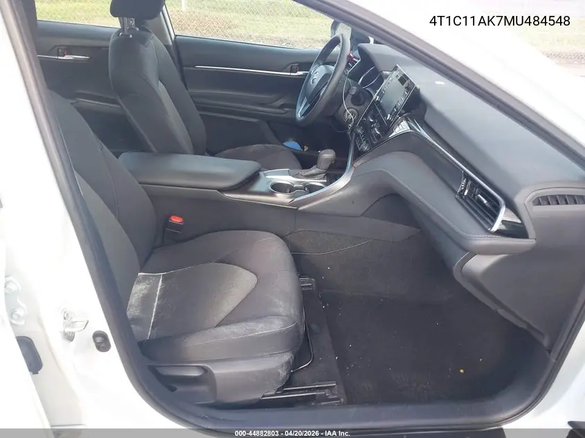 Auction sale of the 2021 Toyota Camry , vin: 4T1C11AK7MU484548, lot number: 44882803