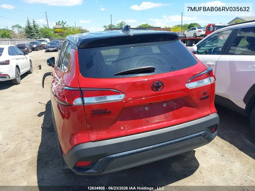 Auction sale of the 2024 Toyota Corolla Cross , vin: 7MUFBABG6RV035632, lot number: 12634908