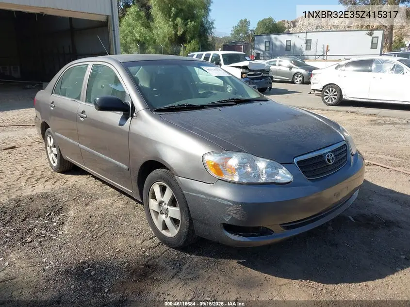 Auction sale of the 2005 Toyota Corolla , vin: 1NXBR32E35Z415317, lot number: 46116684
