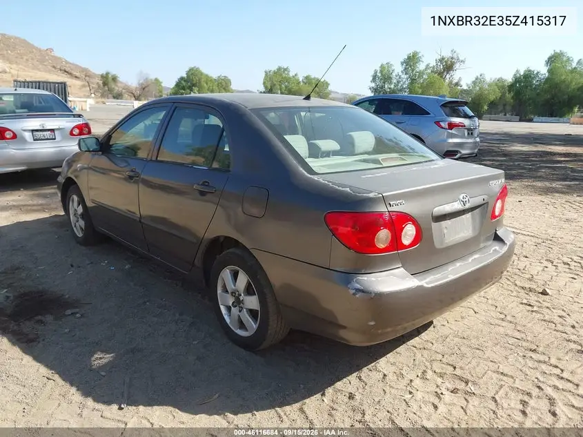 Auction sale of the 2005 Toyota Corolla , vin: 1NXBR32E35Z415317, lot number: 46116684