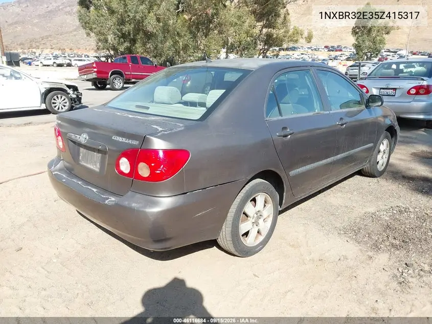 Auction sale of the 2005 Toyota Corolla , vin: 1NXBR32E35Z415317, lot number: 46116684