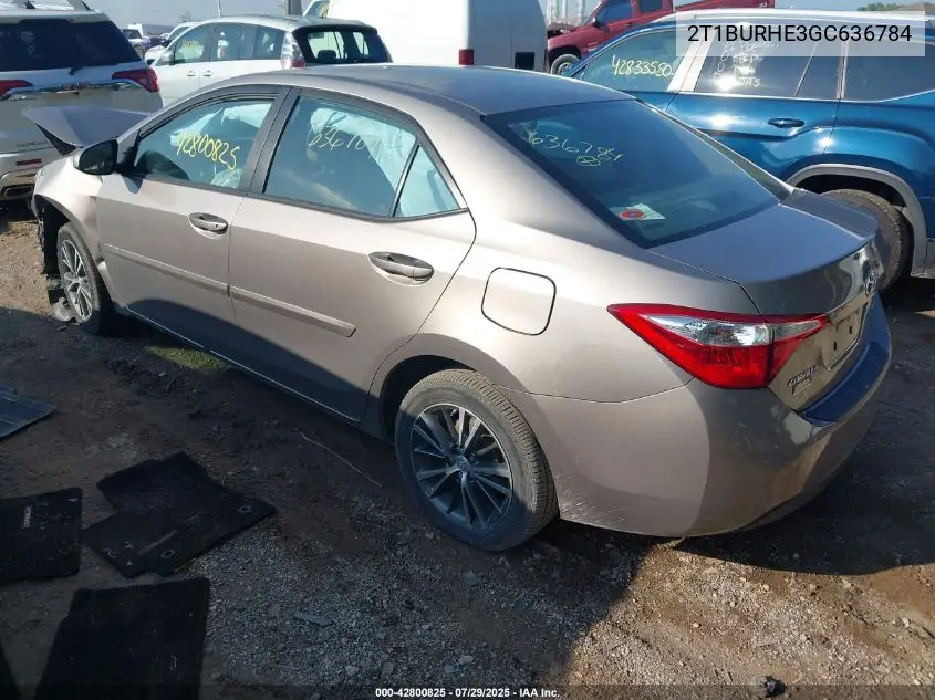 Auction sale of the 2016 Toyota Corolla , vin: 2T1BURHE3GC636784, lot number: 42800825
