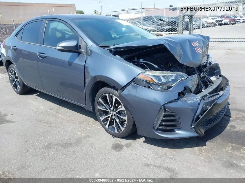 Auction sale of the 2018 Toyota Corolla , vin: 5YFBURHEXJP792019, lot number: 39480082
