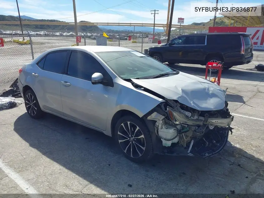 Auction sale of the 2018 Toyota Corolla , vin: 5YFBURHE3JP836877, lot number: 44477210