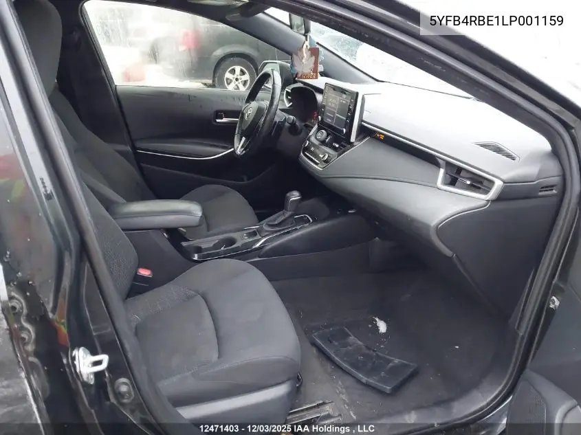 Auction sale of the 2020 Toyota Corolla , vin: 5YFB4RBE1LP001159, lot number: 12471403