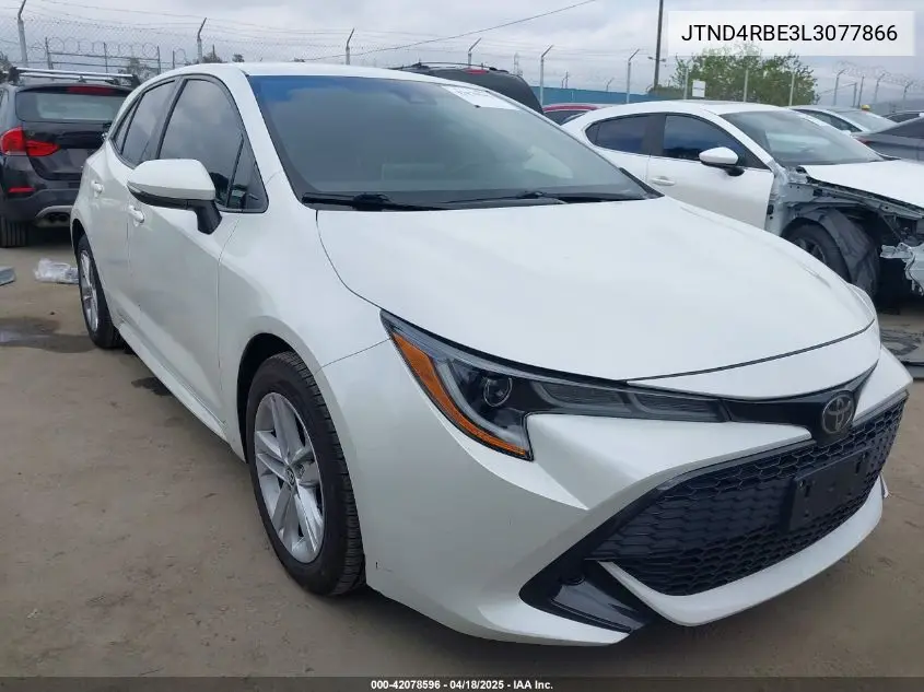 Auction sale of the 2020 Toyota Corolla , vin: JTND4RBE3L3077866, lot number: 42078596