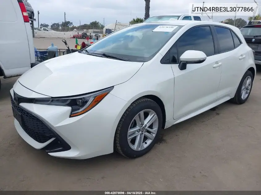 Auction sale of the 2020 Toyota Corolla , vin: JTND4RBE3L3077866, lot number: 42078596