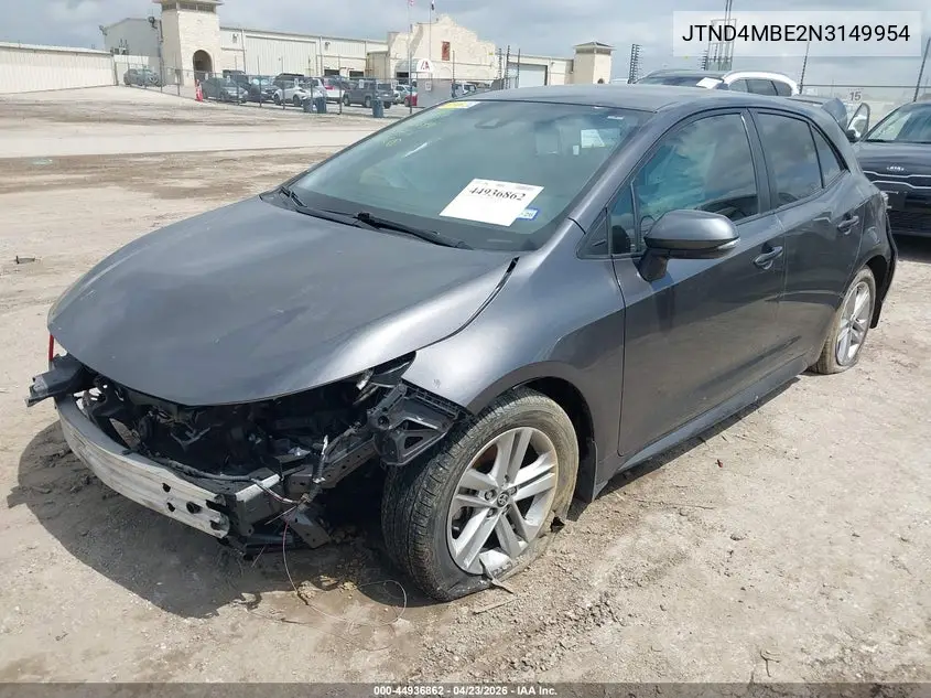 Auction sale of the 2022 Toyota Corolla , vin: JTND4MBE2N3149954, lot number: 44936862