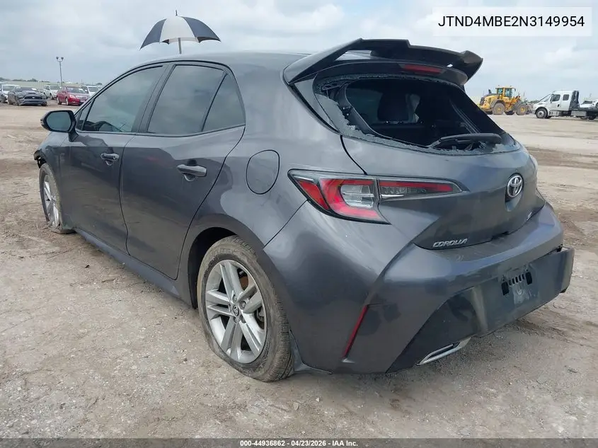 Auction sale of the 2022 Toyota Corolla , vin: JTND4MBE2N3149954, lot number: 44936862