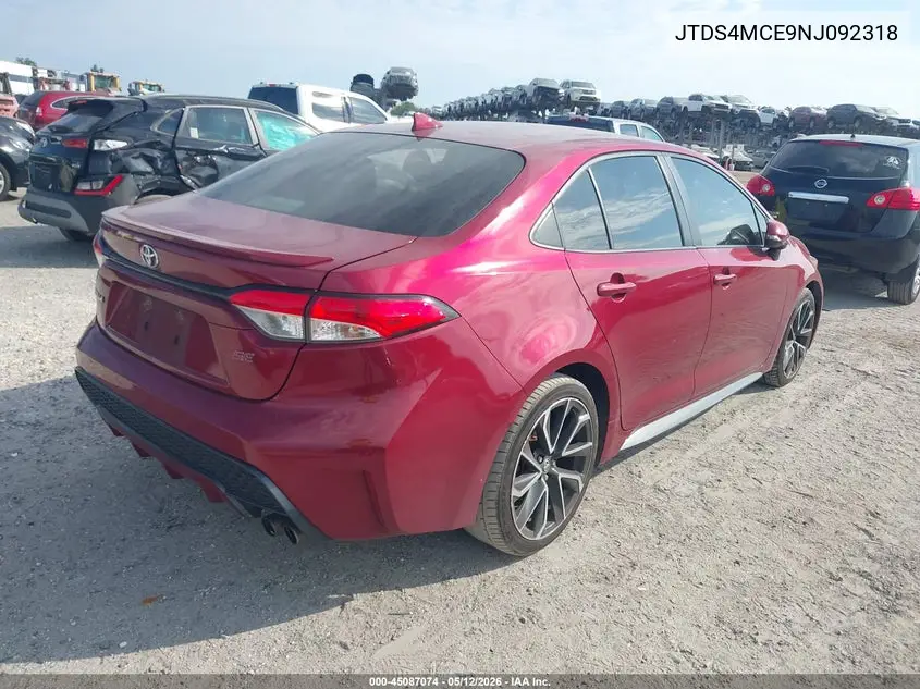 Auction sale of the 2022 Toyota Corolla , vin: JTDS4MCE9NJ092318, lot number: 45087074