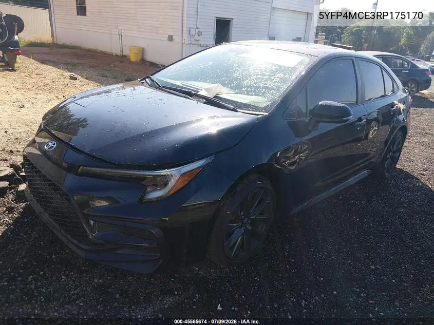 Auction sale of the 2024 Toyota Corolla , vin: 5YFP4MCE3RP175170, lot number: 45565674