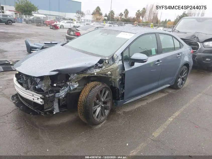 Auction sale of the 2025 Toyota Corolla , vin: 5YFS4MCE4SP244075, lot number: 43976730
