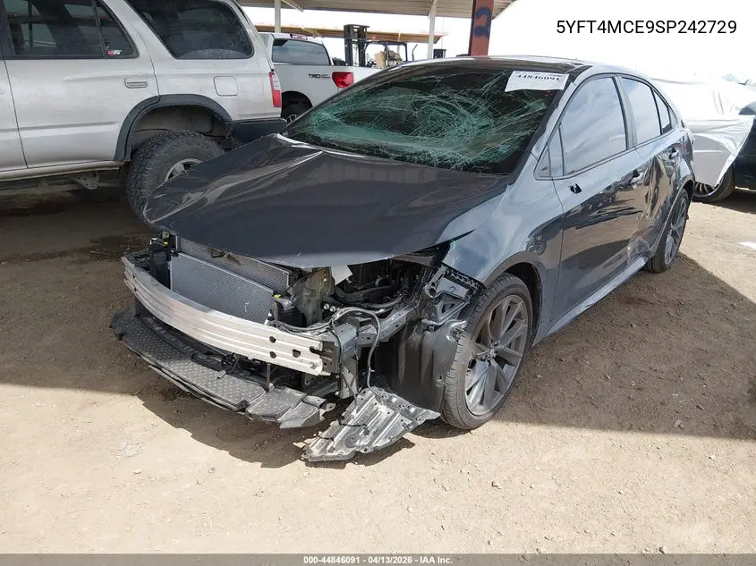 Auction sale of the 2025 Toyota Corolla , vin: 5YFT4MCE9SP242729, lot number: 44846091