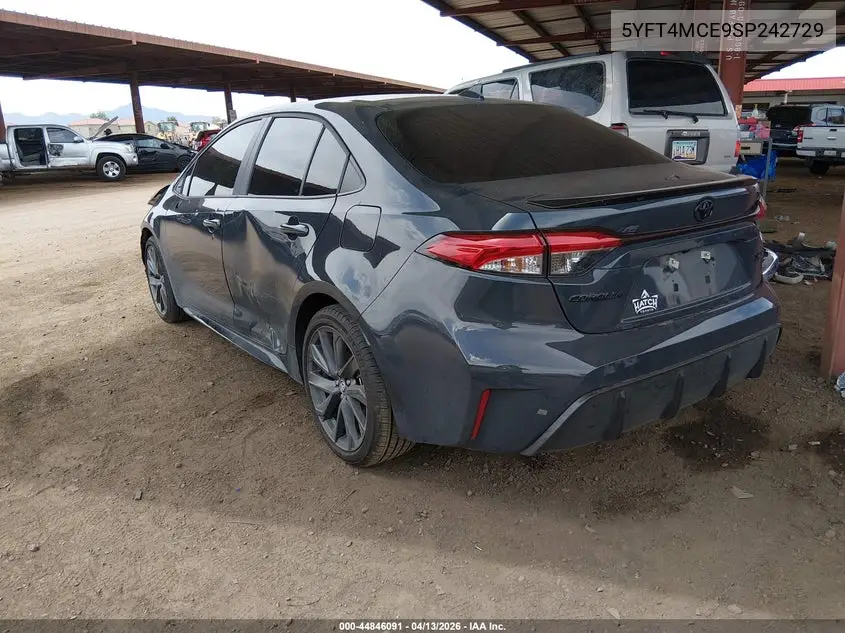Auction sale of the 2025 Toyota Corolla , vin: 5YFT4MCE9SP242729, lot number: 44846091