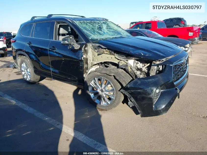 Auction sale of the 2020 Toyota Highlander , vin: 5TDYZRAH4LS030797, lot number: 43806292