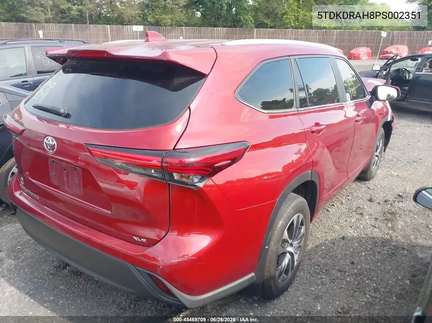 Auction sale of the 2023 Toyota Highlander , vin: 5TDKDRAH8PS002351, lot number: 45469709