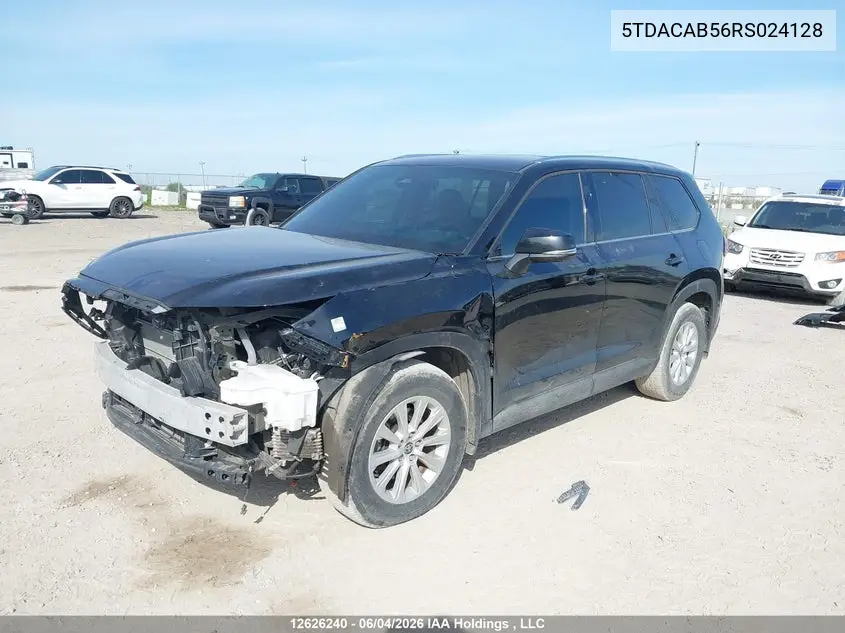 Auction sale of the 2024 Toyota Highlander , vin: 5TDACAB56RS024128, lot number: 12626240