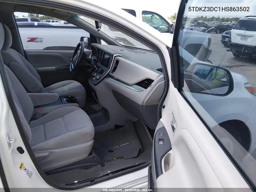 Auction sale of the 2017 Toyota Sienna , vin: 5TDKZ3DC1HS863502, lot number: 45931528