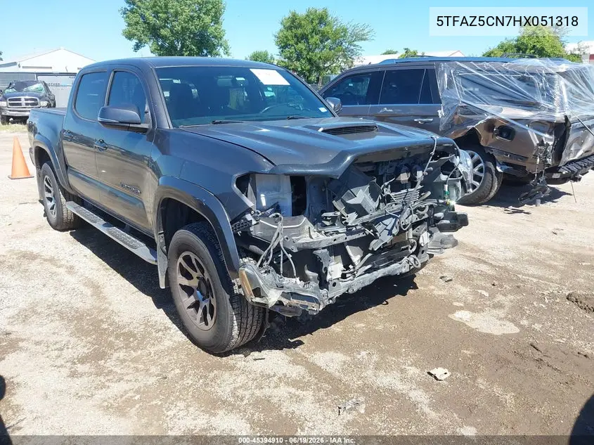 Auction sale of the 2017 Toyota Tacoma , vin: 5TFAZ5CN7HX051318, lot number: 45394910