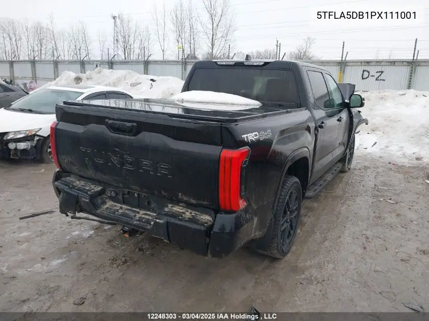 Auction sale of the 2023 Toyota Tundra , vin: 5TFLA5DB1PX111001, lot number: 12248303