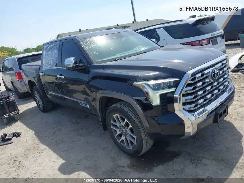Auction sale of the 2024 Toyota Tundra , vin: 5TFMA5DB1RX165678, lot number: 12626170