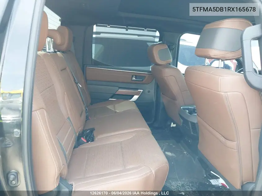 Auction sale of the 2024 Toyota Tundra , vin: 5TFMA5DB1RX165678, lot number: 12626170