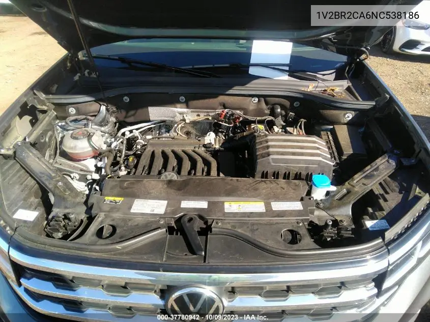 Auction sale of the 2022 Volkswagen Atlas , vin: 1V2BR2CA6NC538186, lot number: 37780942