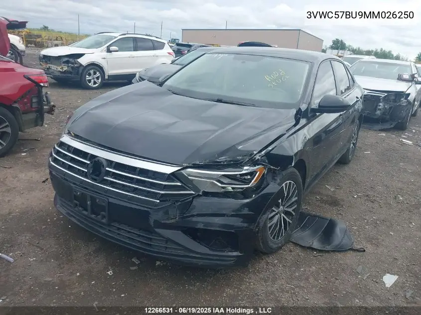 Auction sale of the 2021 Volkswagen Jetta , vin: 3VWC57BU9MM026250, lot number: 12266531