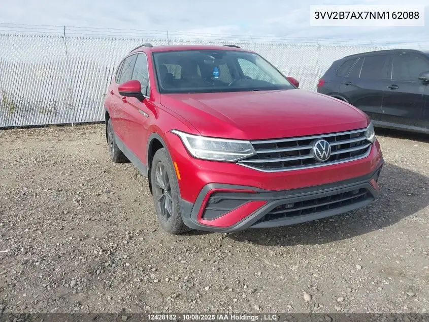 Auction sale of the 2022 Volkswagen Tiguan , vin: 3VV2B7AX7NM162088, lot number: 12428182