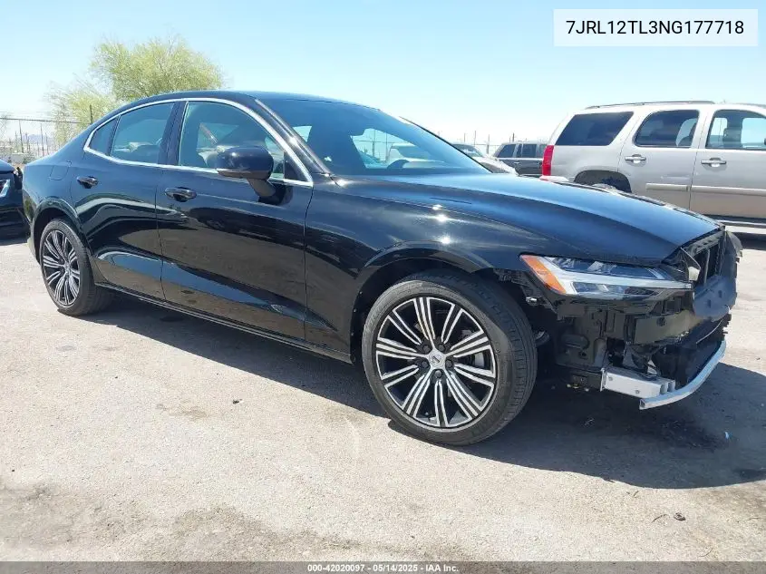 Auction sale of the 2022 Volvo S60 , vin: 7JRL12TL3NG177718, lot number: 42020097