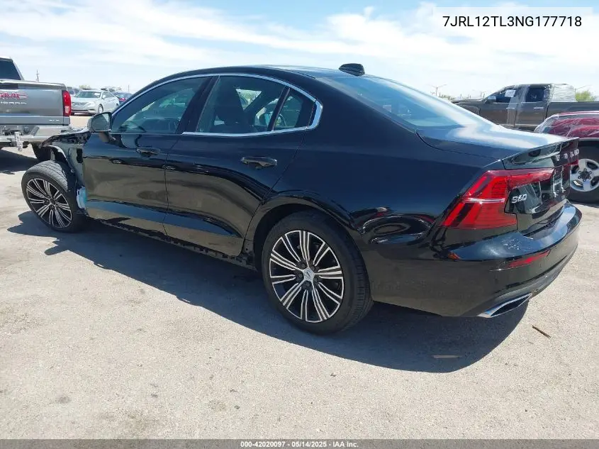 Auction sale of the 2022 Volvo S60 , vin: 7JRL12TL3NG177718, lot number: 42020097
