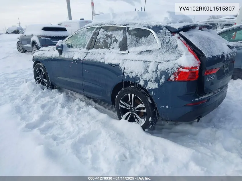 Auction sale of the 2020 Volvo XC60 , vin: YV4102RK0L1515807, lot number: 41270930