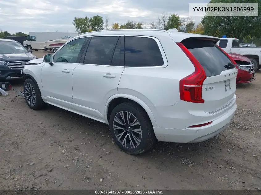 Auction sale of the 2022 Volvo XC90 , vin: YV4102PK3N1806999, lot number: 37643237